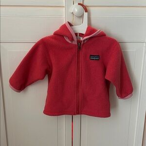 Patagonia Kids' Pink Zip-Up Hoodie 6-12 months